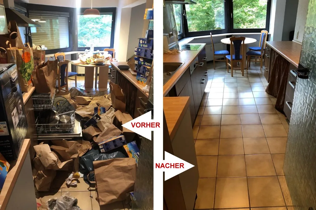 Küche vorher und nachher